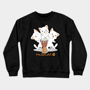 Musicat, cute cats singing trio Crewneck Sweatshirt